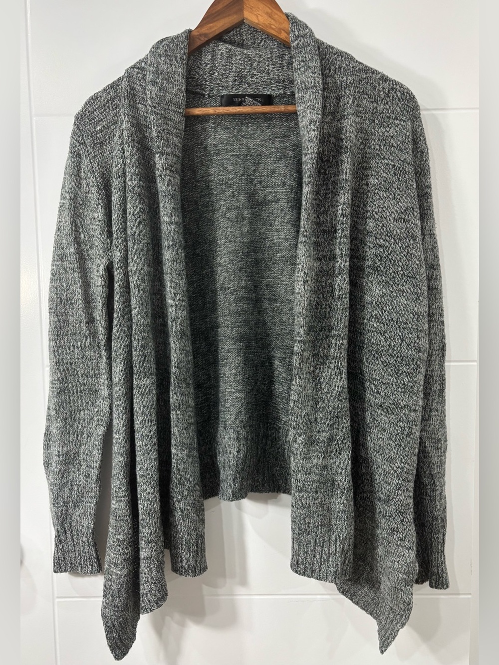 89th & Madison Heather Gray Open-Front Women's Cardigan